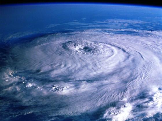 A satellite image
of hurricane Elena (Sep. 2/1985). Elena was photographed with a 
70-millimeter lens from the space shuttle Discovery.