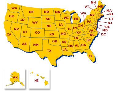 Map of United States