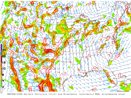 2100UTC divergence and vorticity image