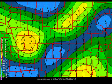 2100UTC sfc divergence image