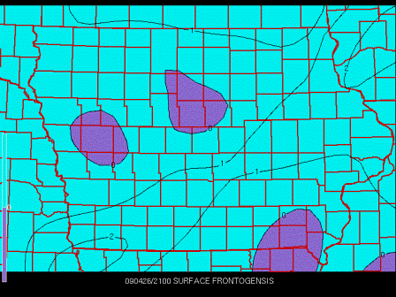 2100UTC surface frontogenesis image