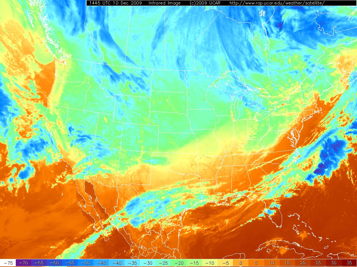 US IR satellite image